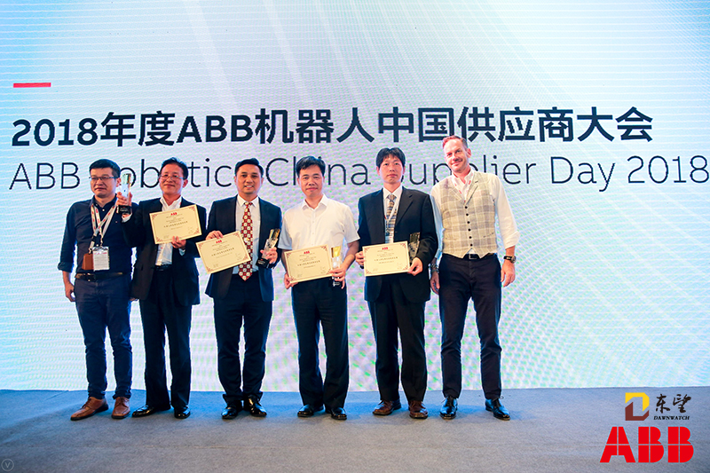 苏州东望再次被授予颁发了“2018年度ABB机器人供